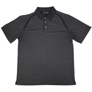 Callaway Micro Grid Golf Polo Shirt Mens XXL Black Grey Performance Short Sleeve
